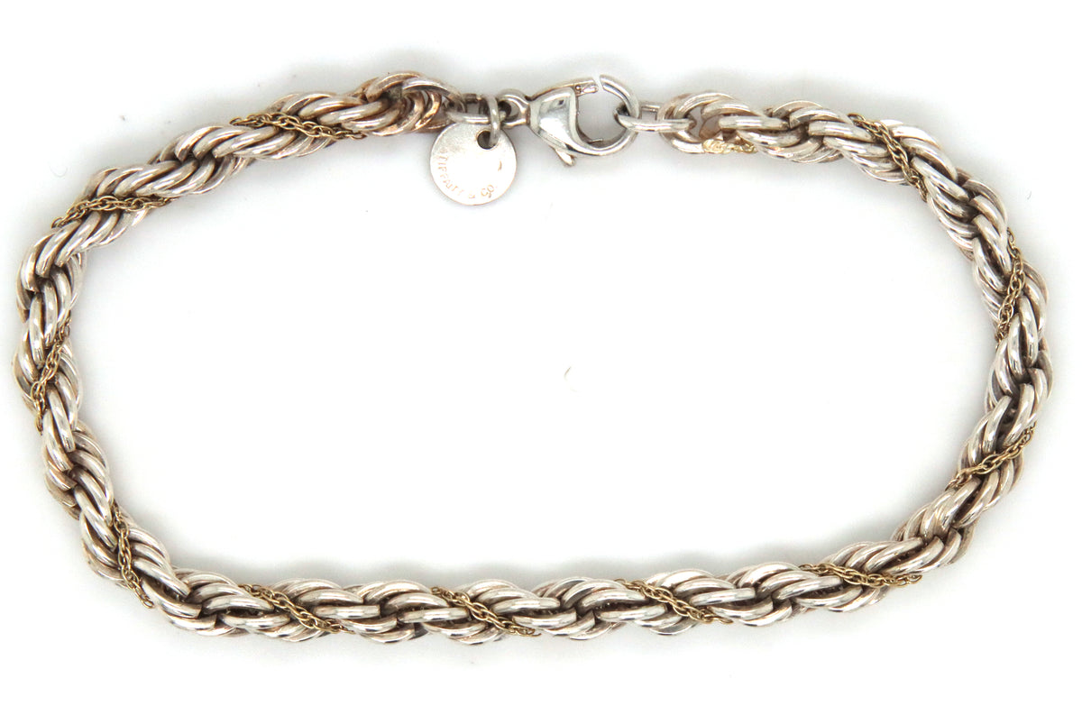 Tiffany & Co twisted rope chain bracelet