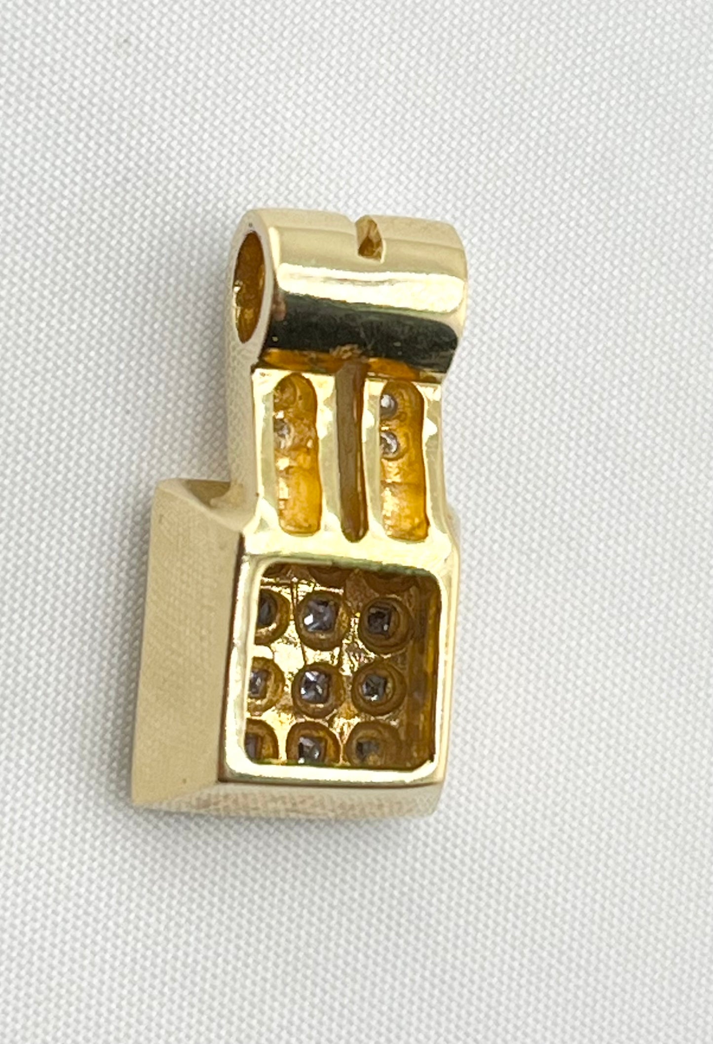 14KT Rose Gold Square Le Vian Amethyst And Diamond Pendant