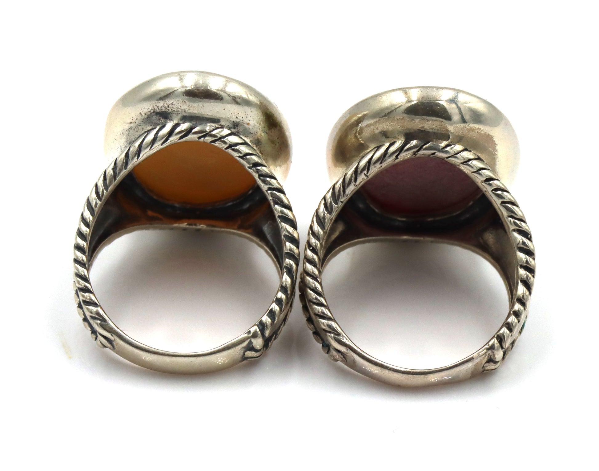 Lot of 925 sterling silver signed gemstone rings