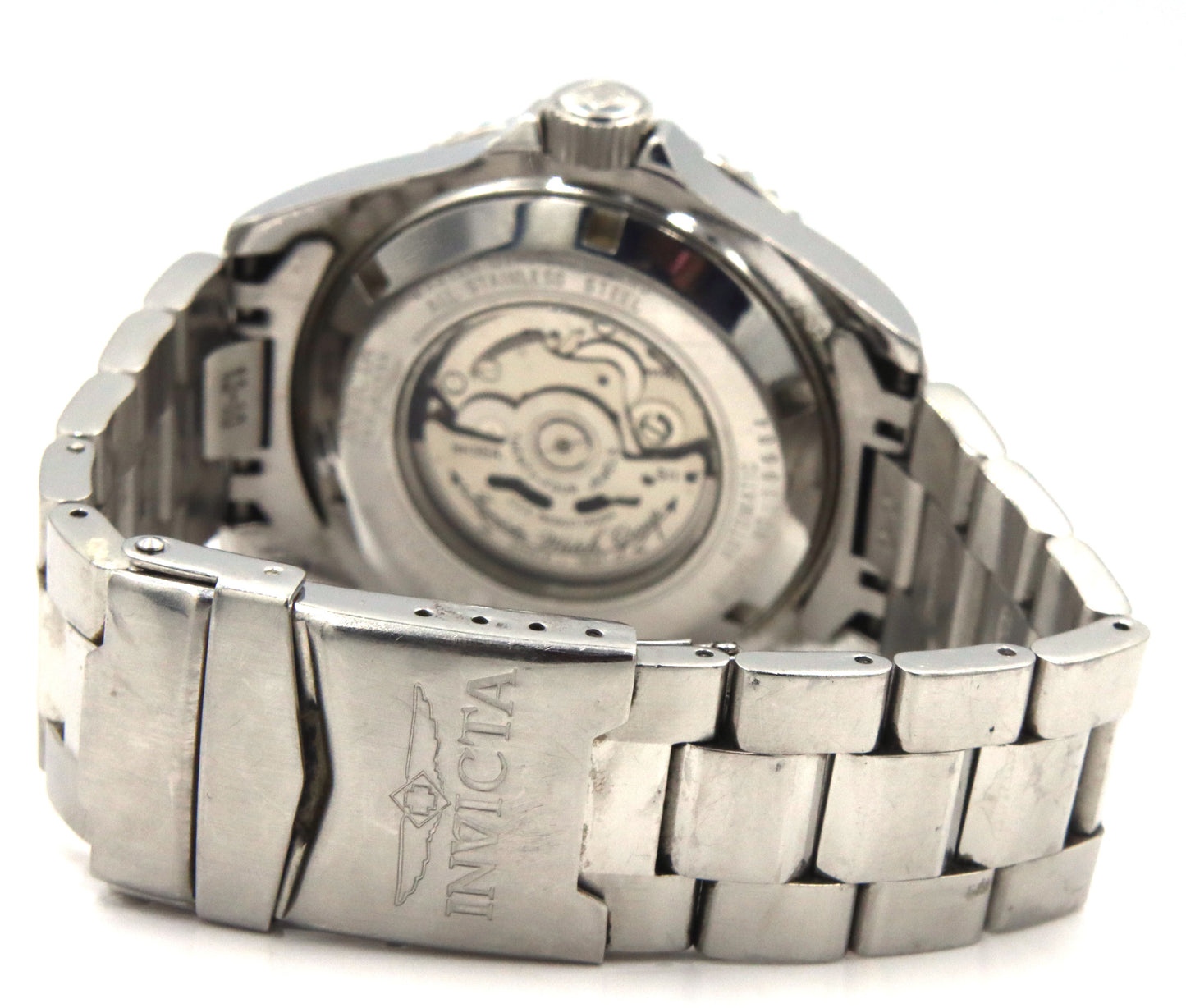 Invicta automatic blue bezel watch