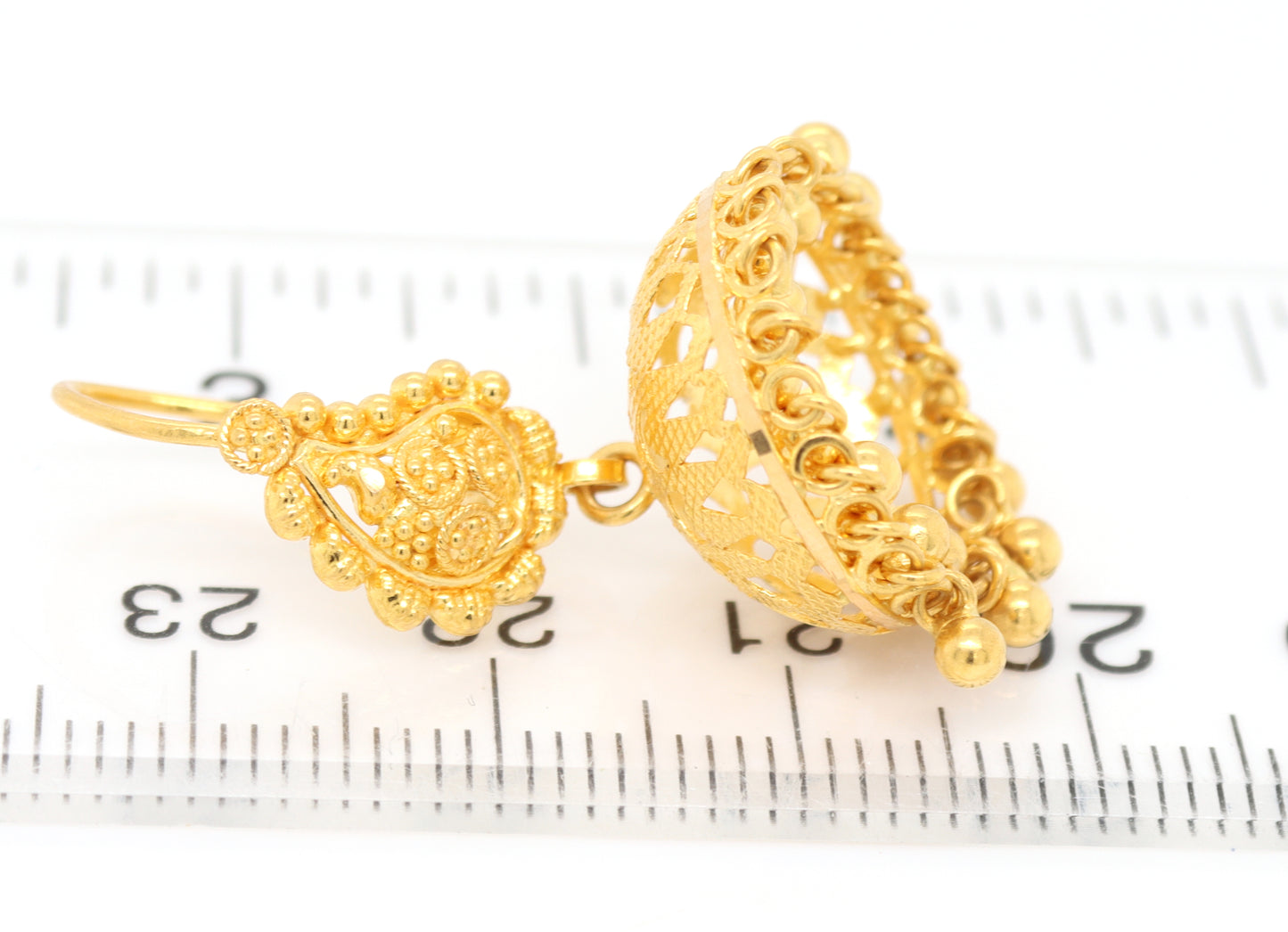 21kt Yellow gold chandelier dangle earrings