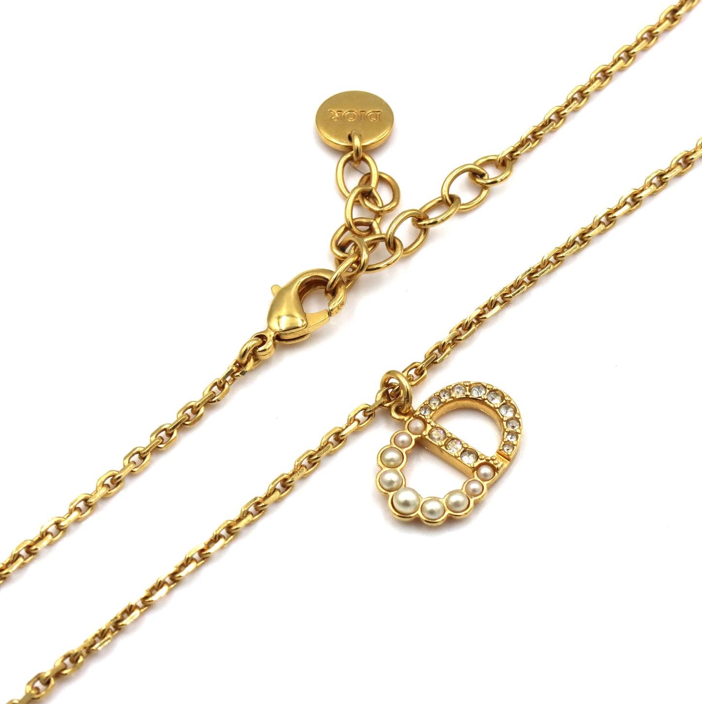 Dior petit CD Duo pendant on chain