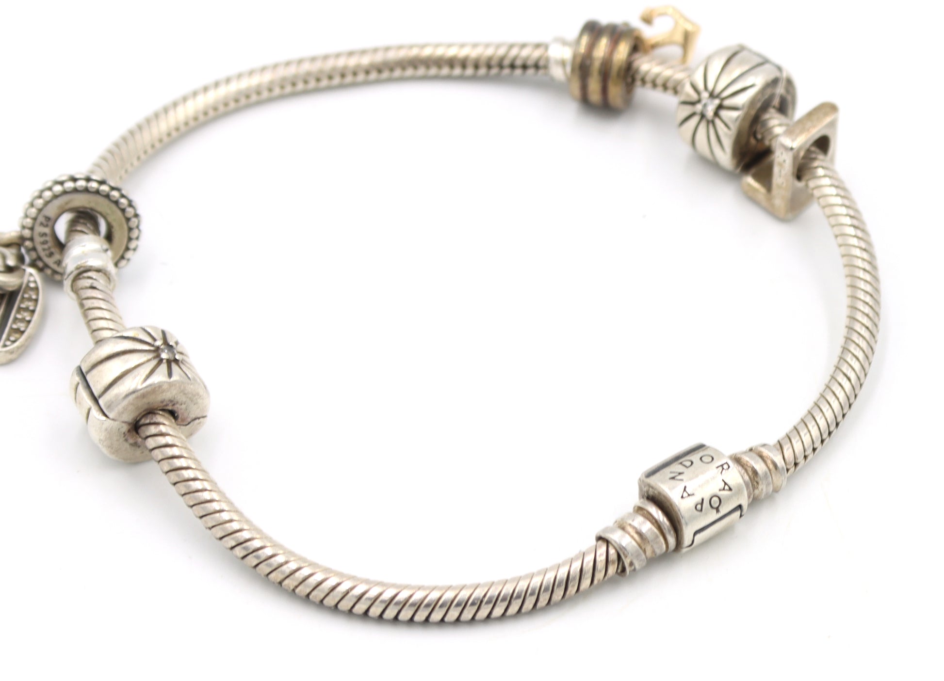 925 Sterling silver Pandora bracelet with charms