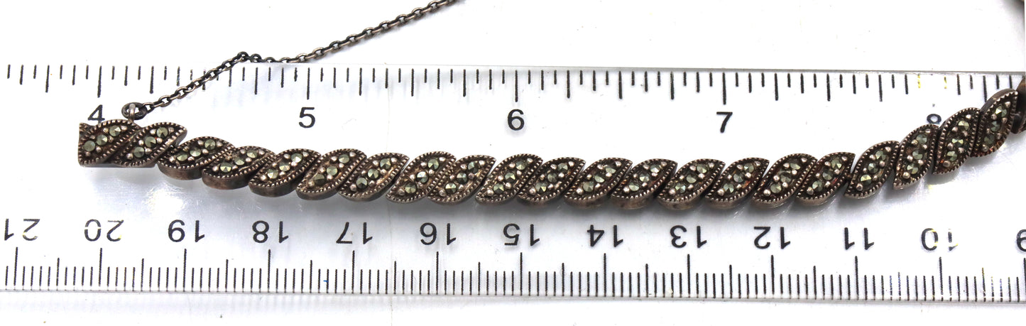 Group lot of 5 vintage 925 sterling silver bracelets