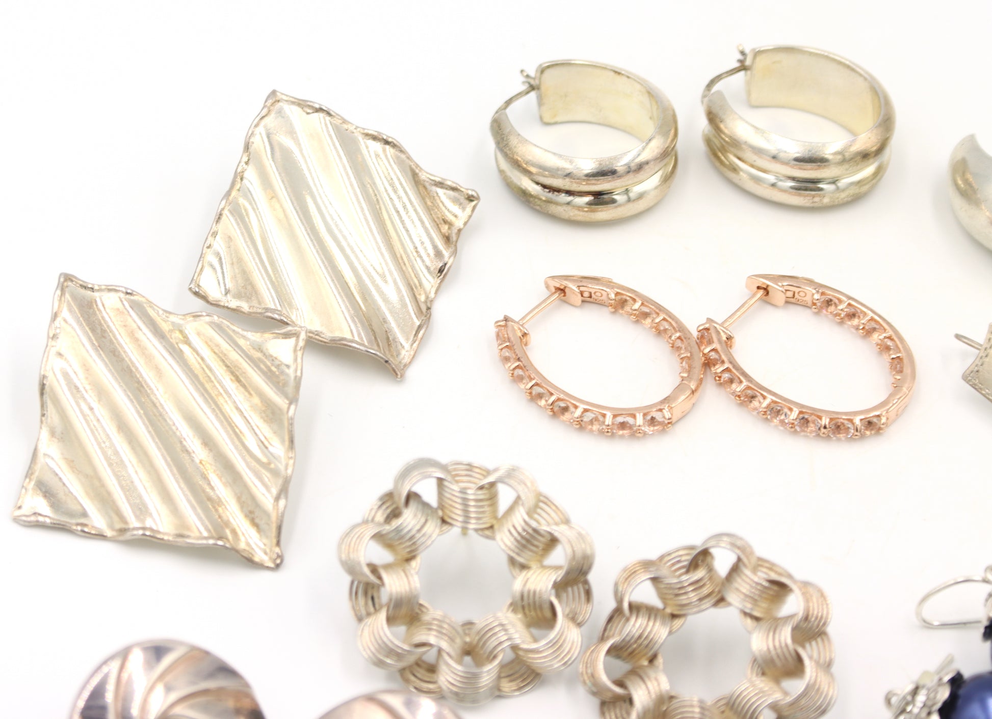 Group lot of Vintage 925 sterling silver earrings