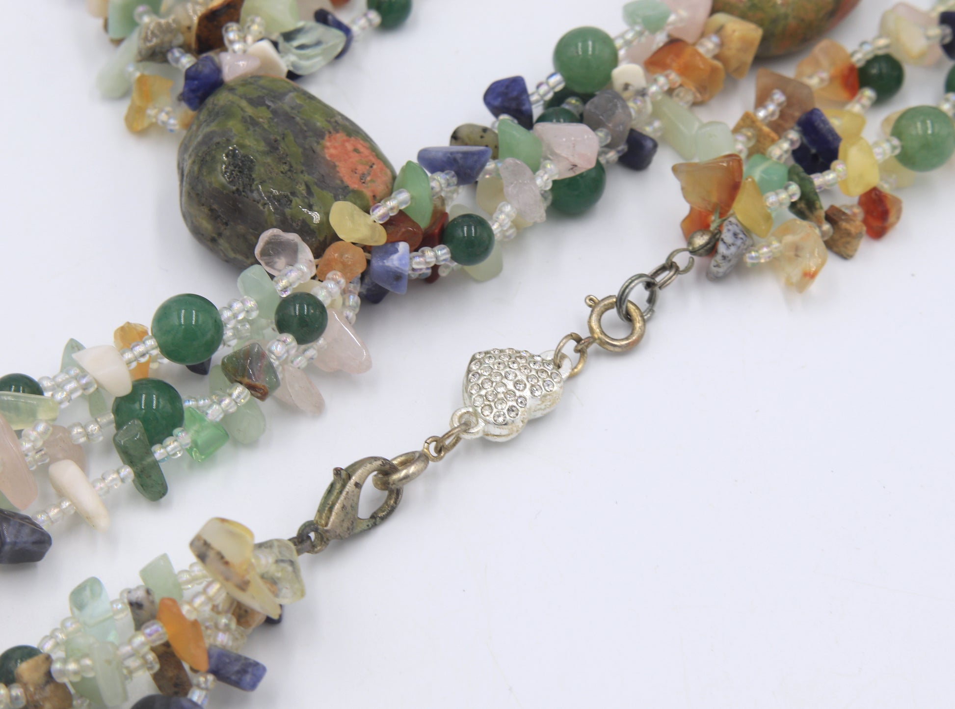 Unakite chunky necklace