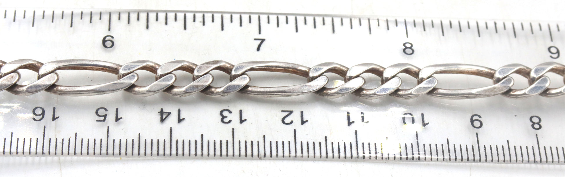 Italian 925 sterling silver Figaro chain necklace