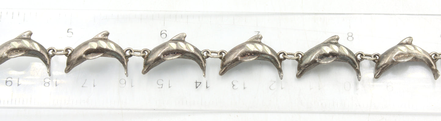 Group lot of  vintage 925 sterling silver bracelets