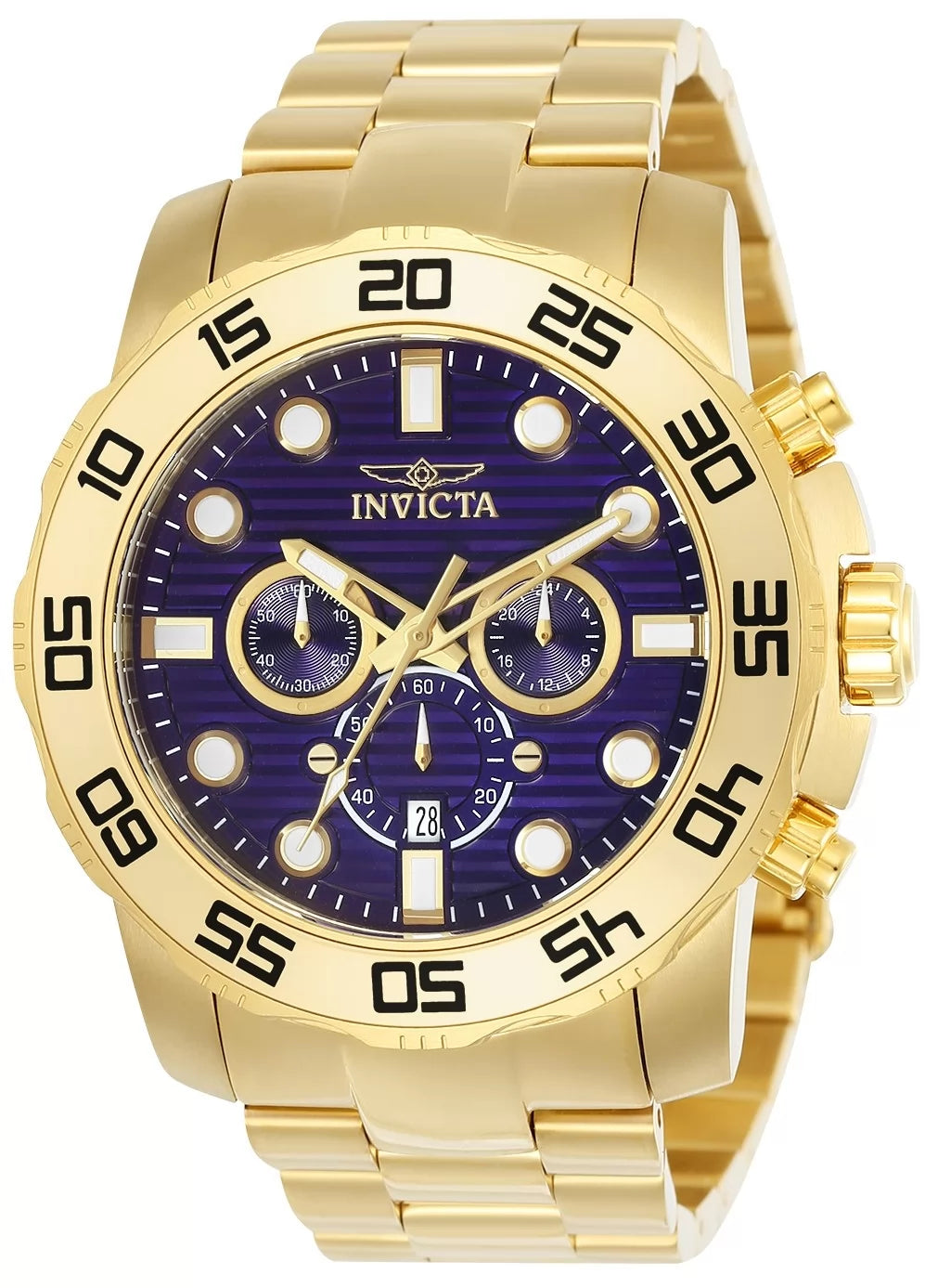 Invicta Men's Pro Diver Quartz Chronograph Blue Dial Watch