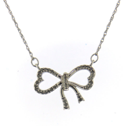 925 Sterling Silver Bow Pendant on Chain
