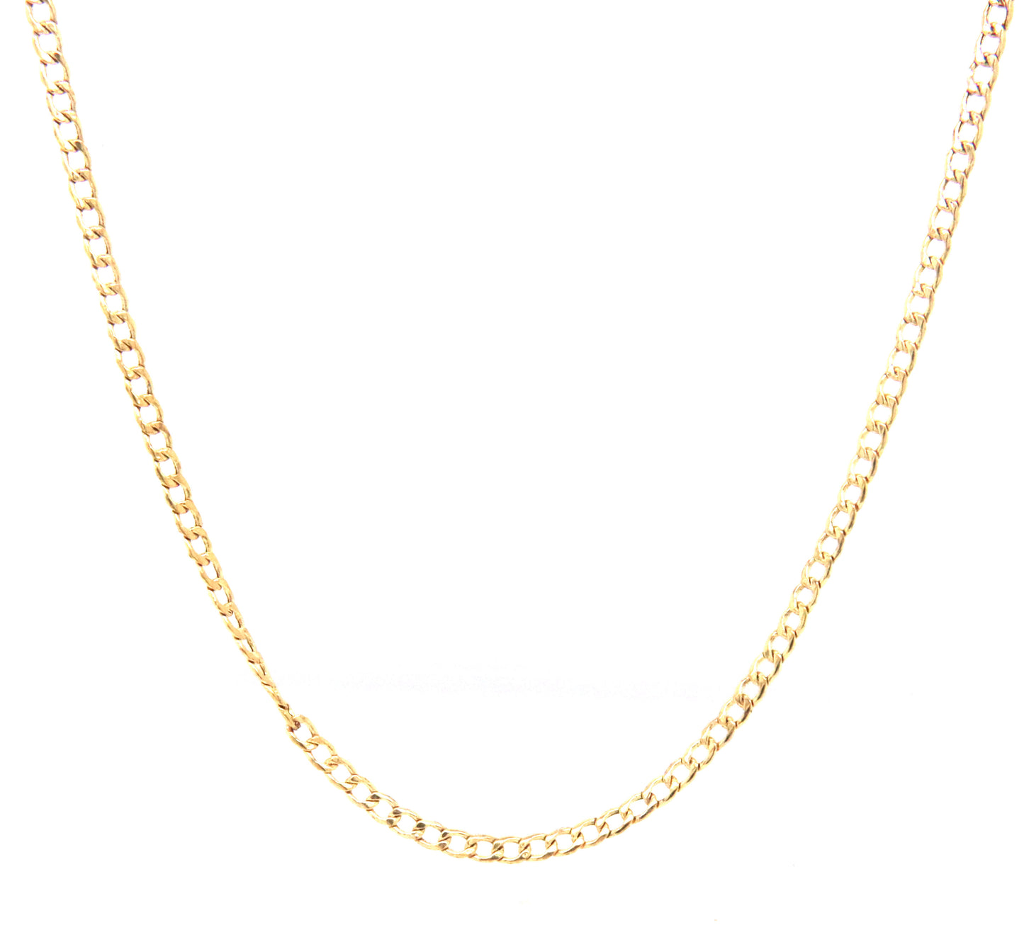 10kt Yellow gold Curb link chain necklace