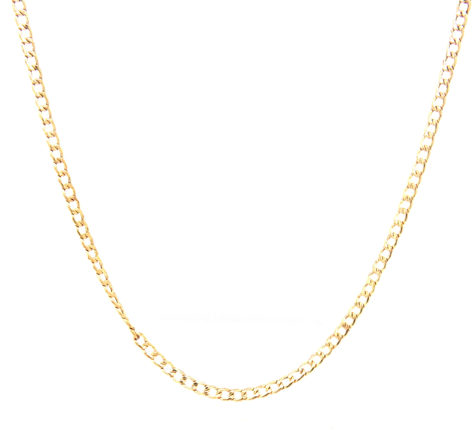 10kt Yellow gold Curb link chain necklace