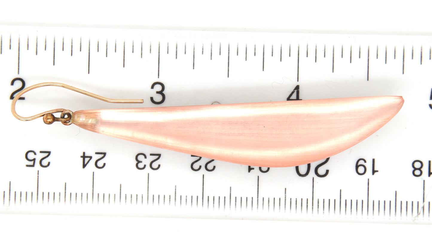 Alexis Bittar Lucite peach pink drop earrings