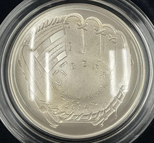 2014-P National Baseball Hall of Fame Commemorative Silver Dollar Proof Original U.S. Mint Box