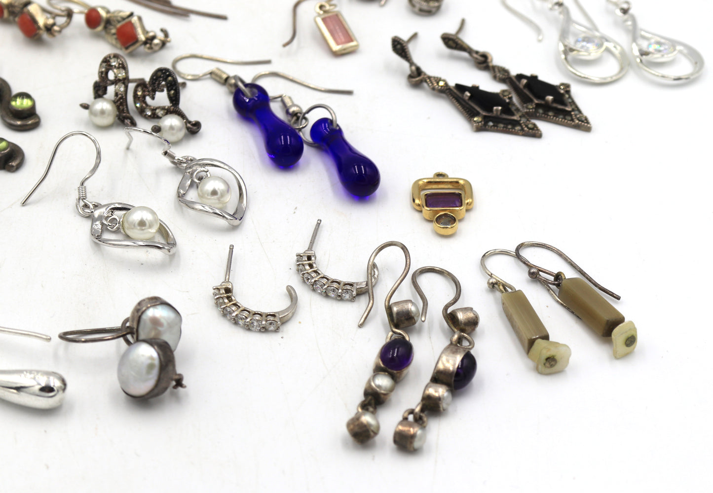 Group lot of Vintage 925 sterling silver earrings