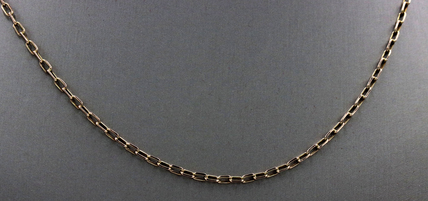 14kt Yellow gold oval link chain necklace