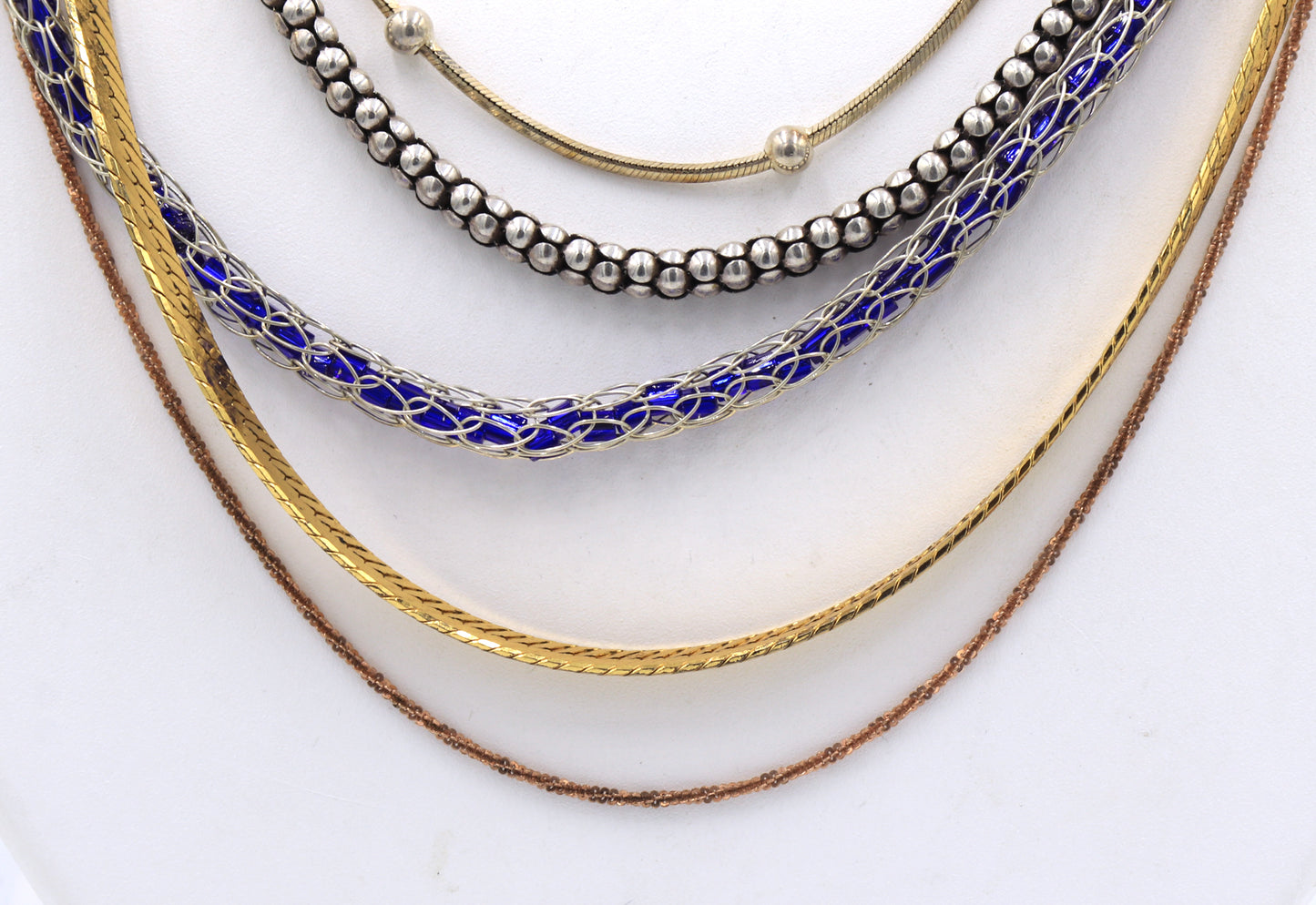 Group lot of 5 vintage 925 sterling silver necklaces