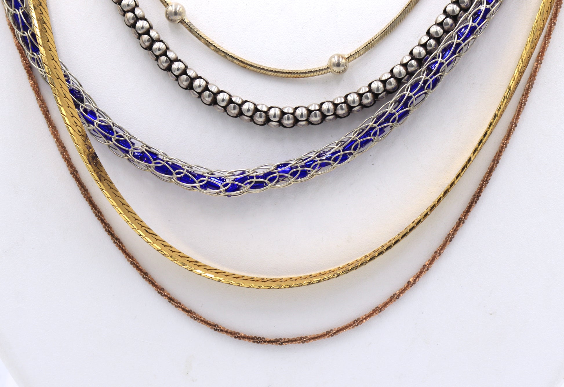 Group lot of 5 vintage 925 sterling silver necklaces