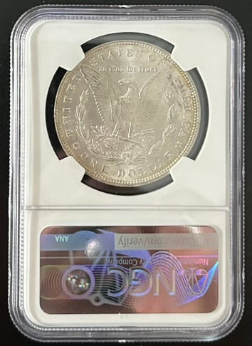1887 Morgan Silver Dollar NGC Brilliant Uncirculated George T. Morgan Label