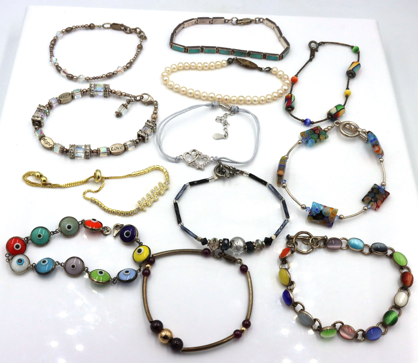 Group lot of Vintage 925 sterling silver bracelets