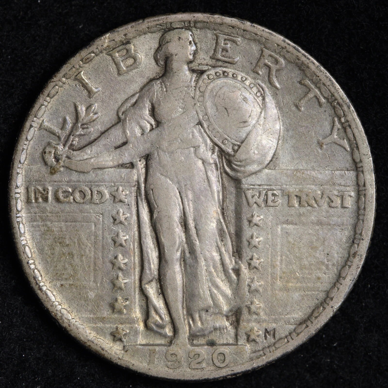1920 Standing Liberty Quarter Choice AU Strong Detail, Near Mint Appeal