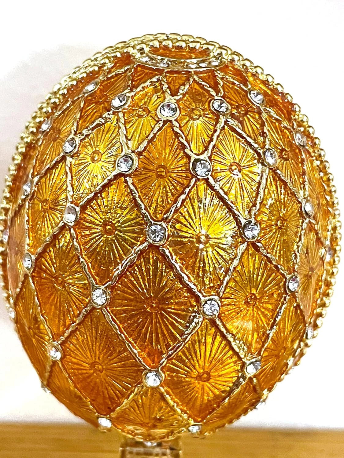 Fabergé-Style Imperial Crowned Egg Trinket