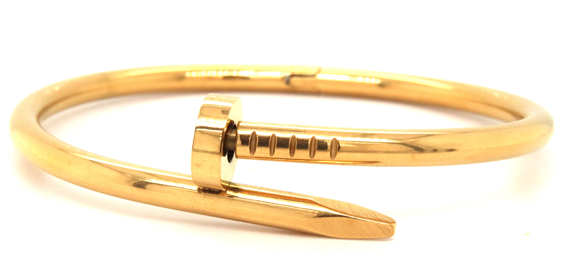 Gold Plated nail bangle bracelet