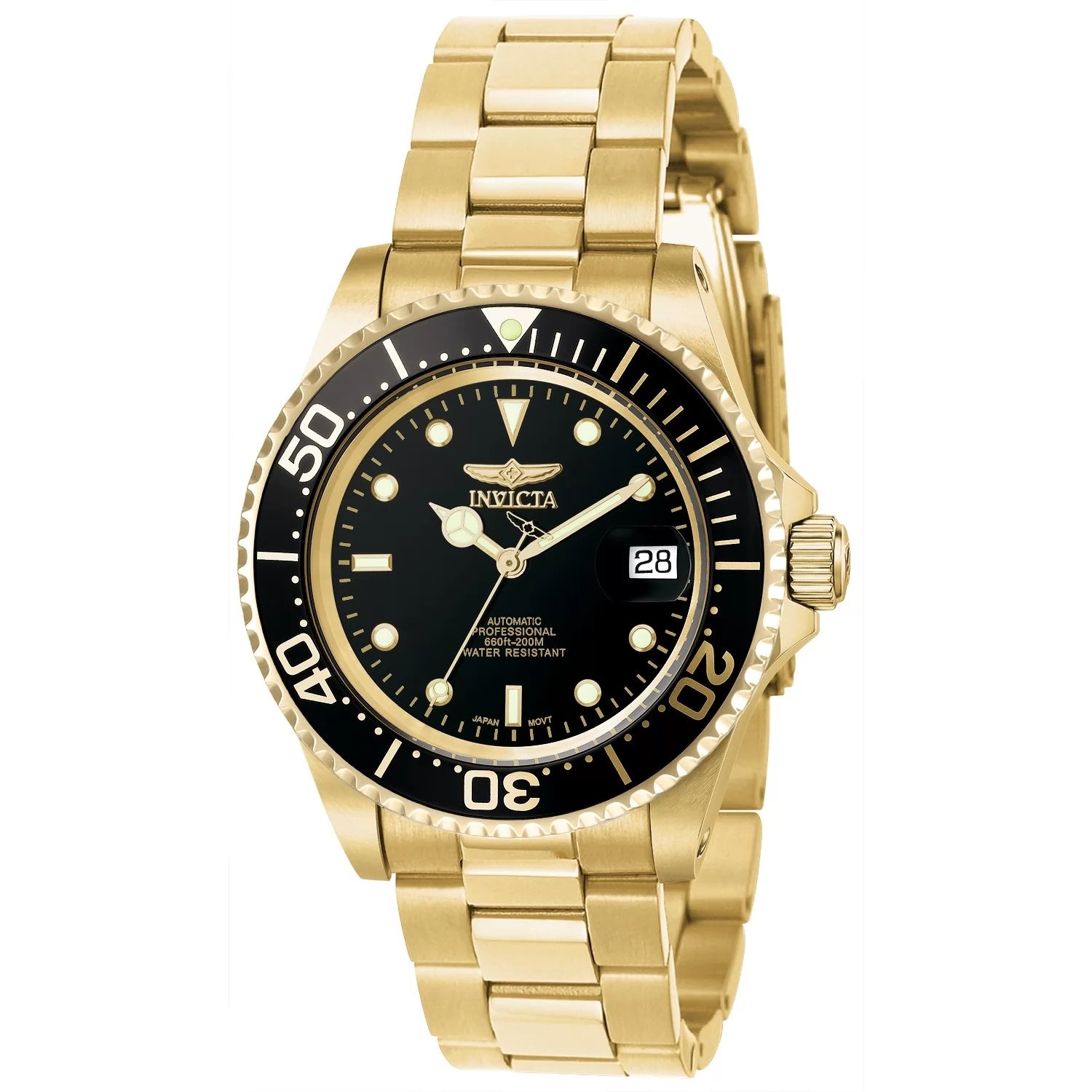 Invicta Men's Pro Diver Automatic 3 Hand Black Dial Watch
