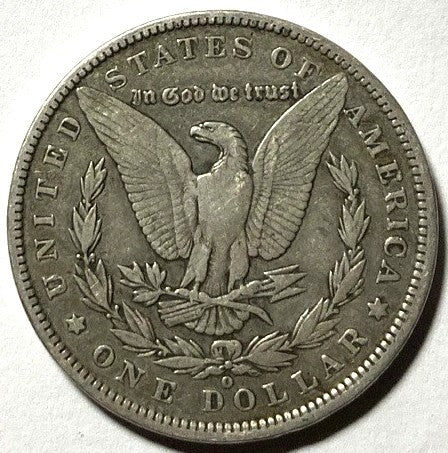 1892-O Morgan Silver Dollar, New Orleans Mint, Circulated