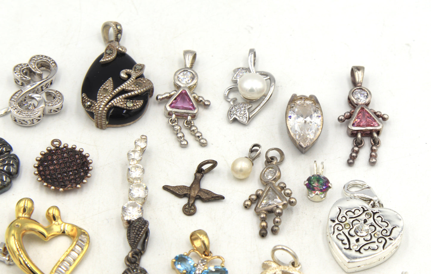 Group lot of Vintage 925 sterling silver pendants