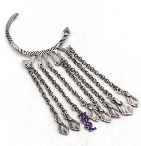 Tibetan dangle single cuff earring