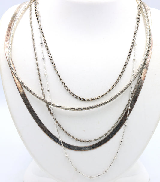 Group lot of 5 Vintage 925 sterling silver necklaces