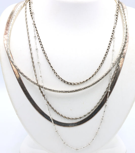 Group lot of 5 Vintage 925 sterling silver necklaces