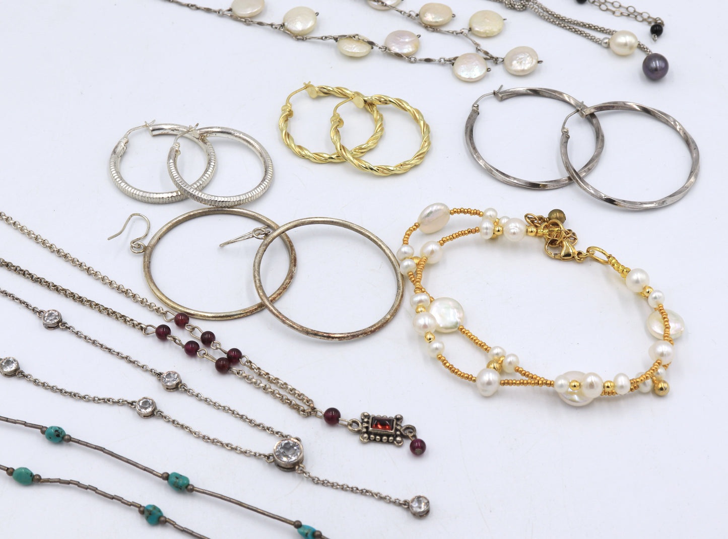 Group lot of vintage 925 sterling silver jewelry