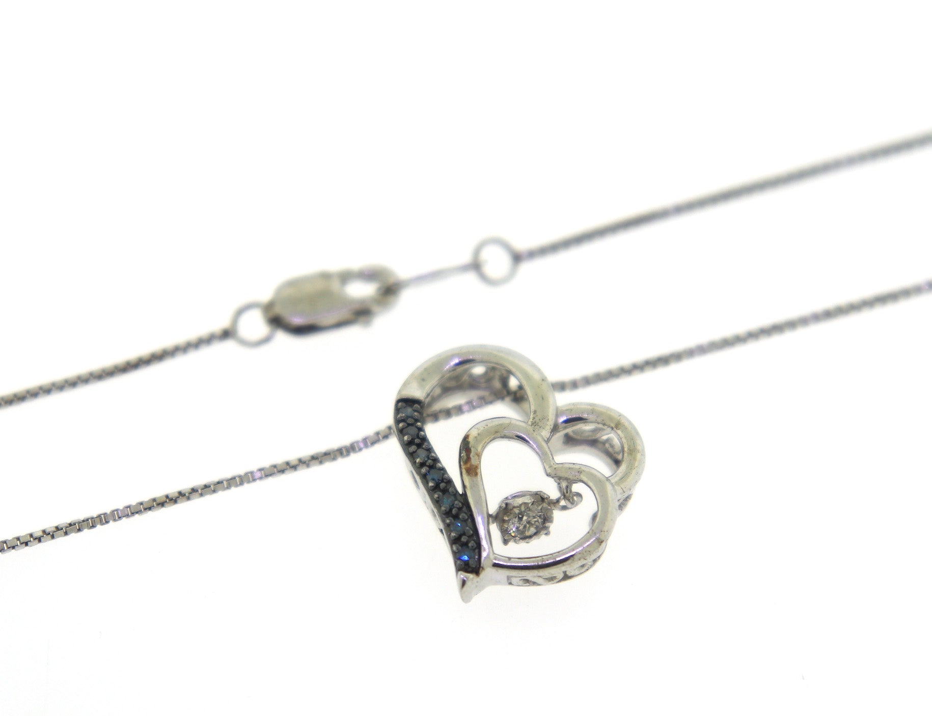 Sterling Silver Heart Shaped Pendant on Chain