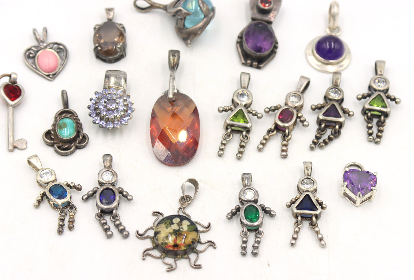 Group lot of Vintage 925 sterling silver pendants