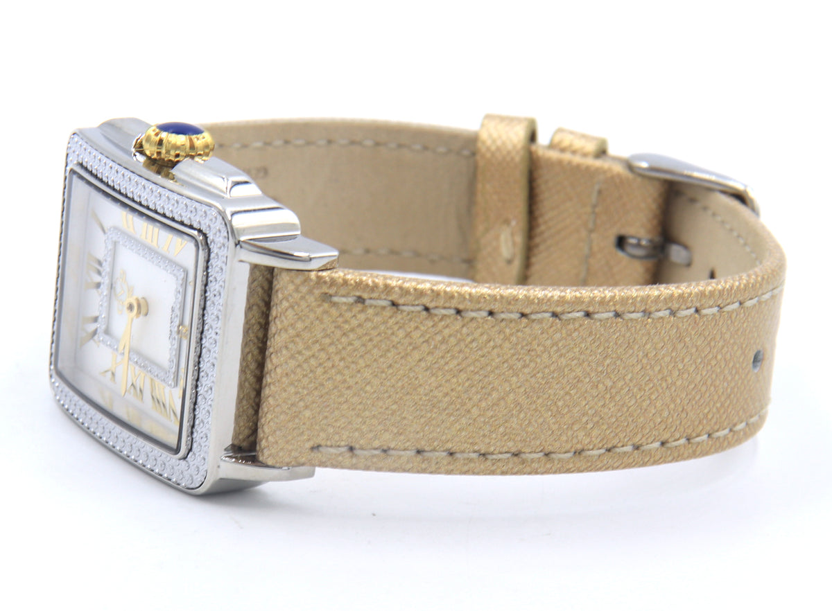 Gevril GV2 Padova Swiss Diamond 28.5mm Quartz Qatch Watch