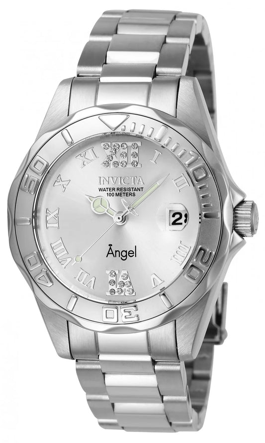 Invicta Women's Angel Quartz 3 Hand Silver Dial Watch