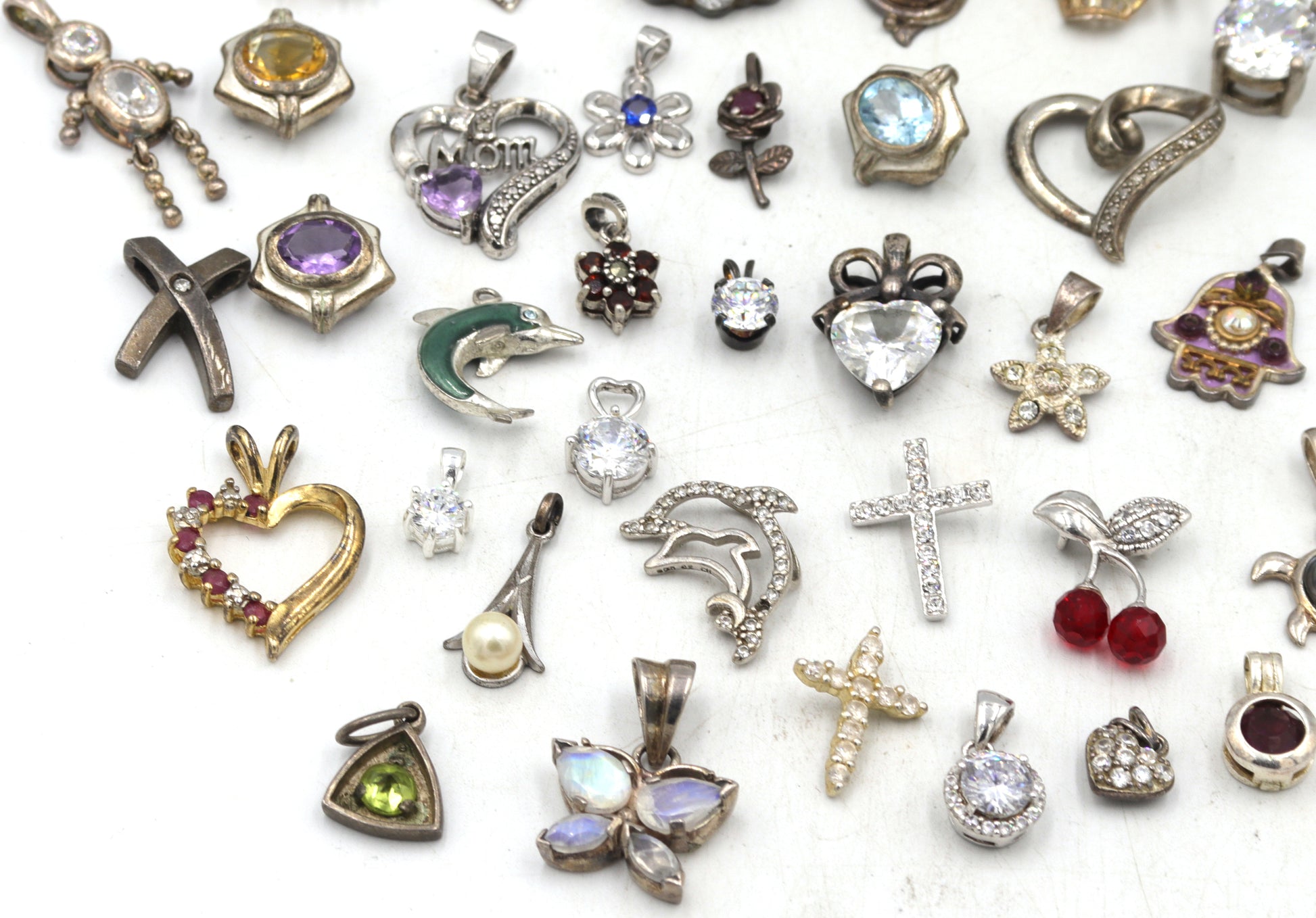 Group lot of Vintage 925 sterling silver pendants