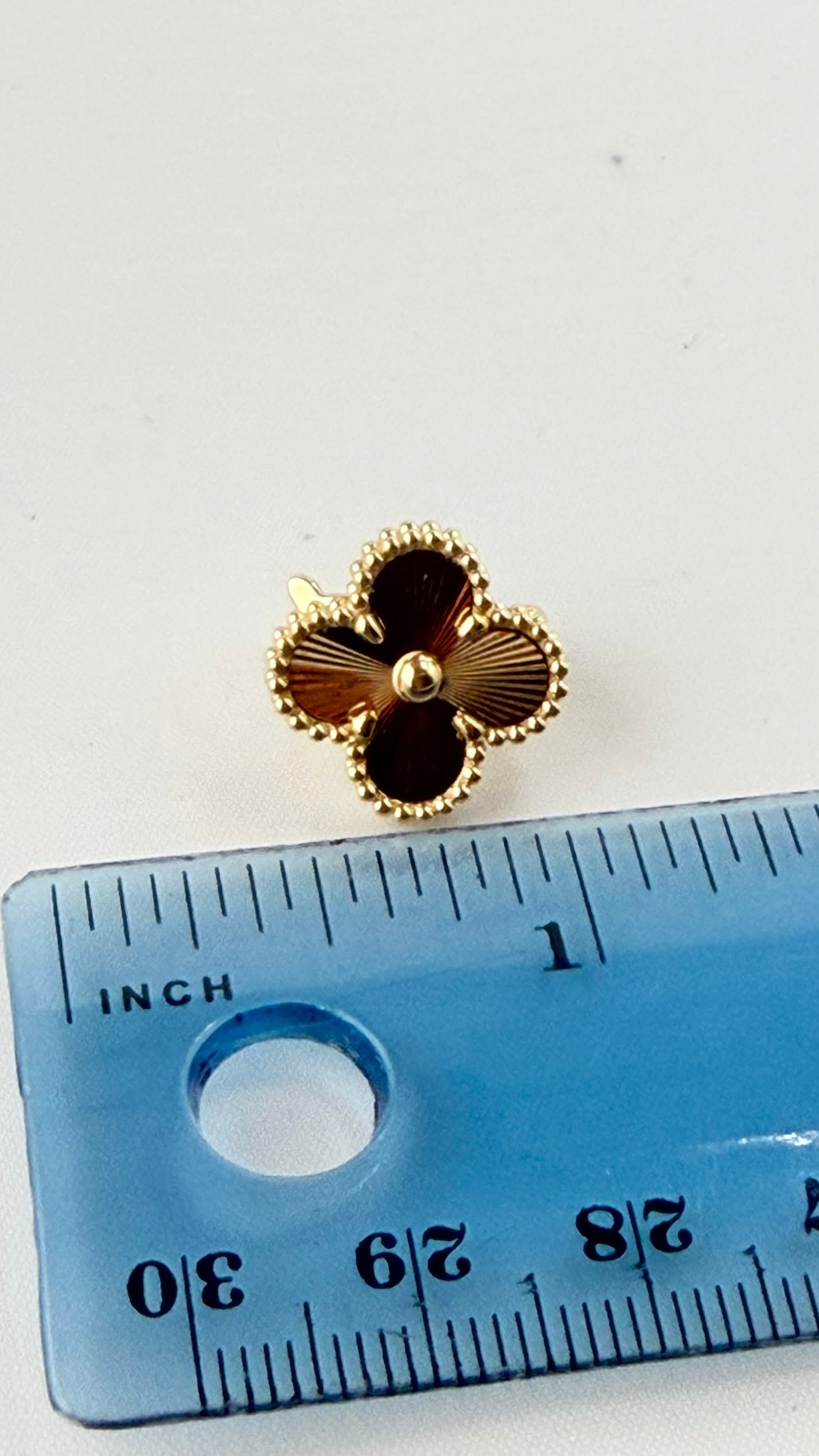 18KT Yellow Gold Guilloché Pattern Post & Clip Earrings 6.2 Grams, Handcrafted Design