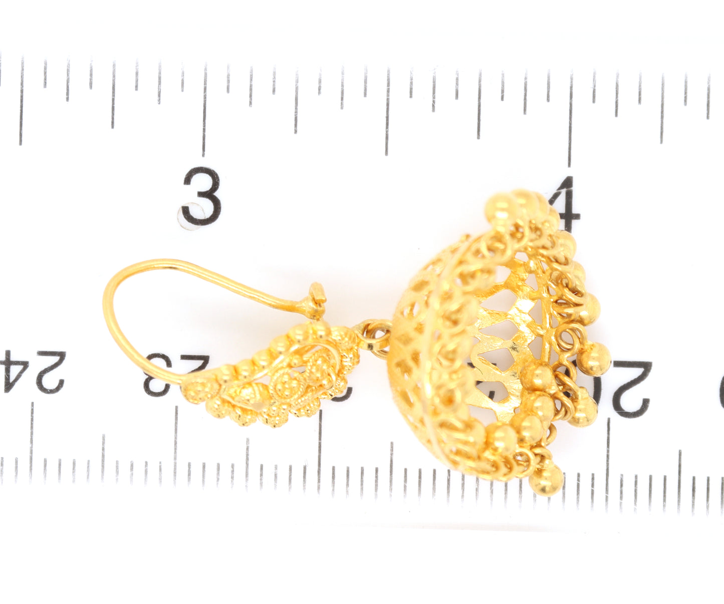 21kt Yellow gold chandelier dangle earrings