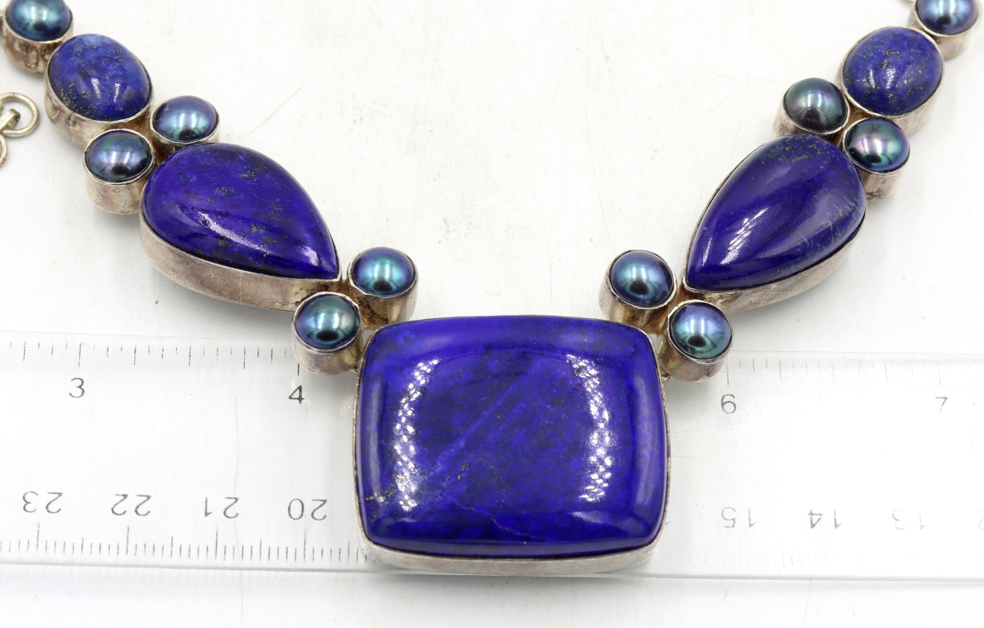 Vintage 925 serling silver Lapis necklace