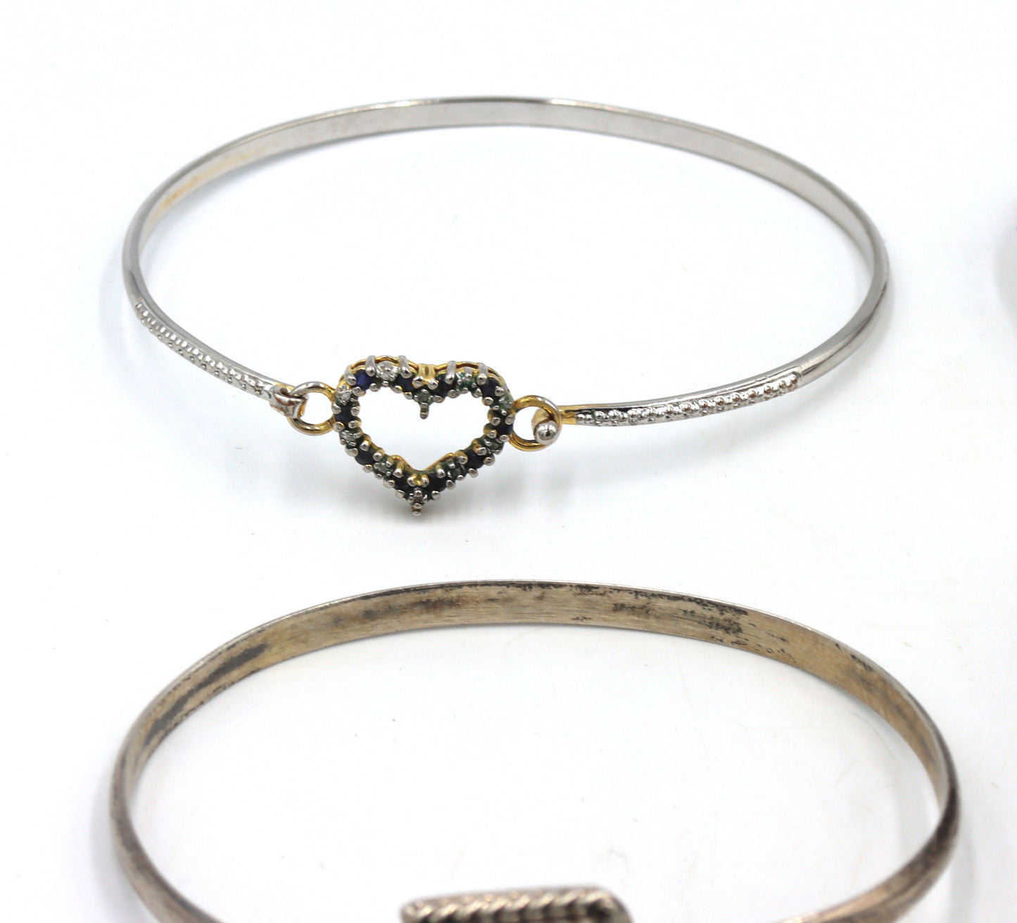 Group lot of Vintage 925 sterling silver bangles