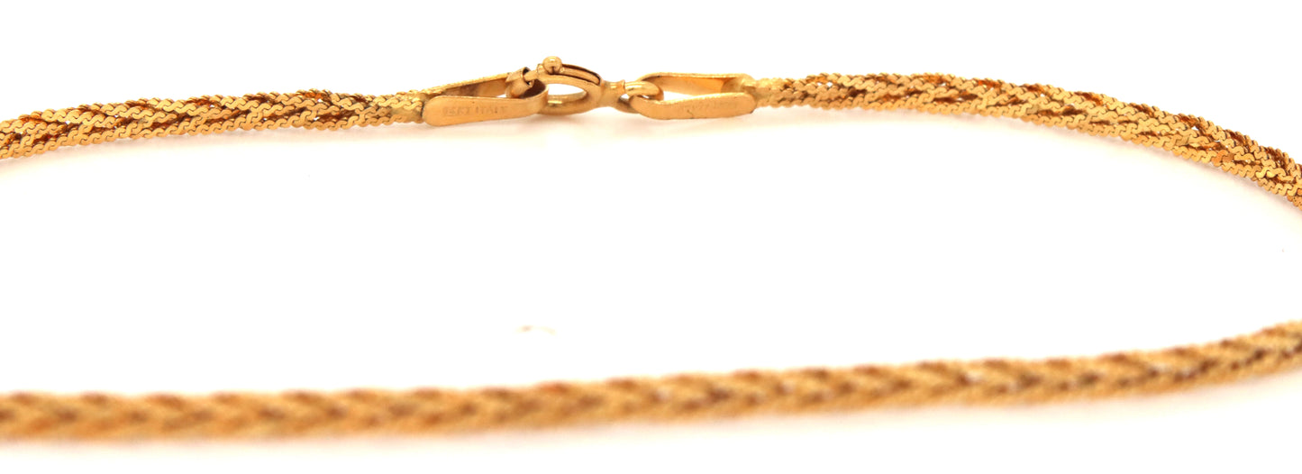 Italian 14kt yellow gold braided bracelet