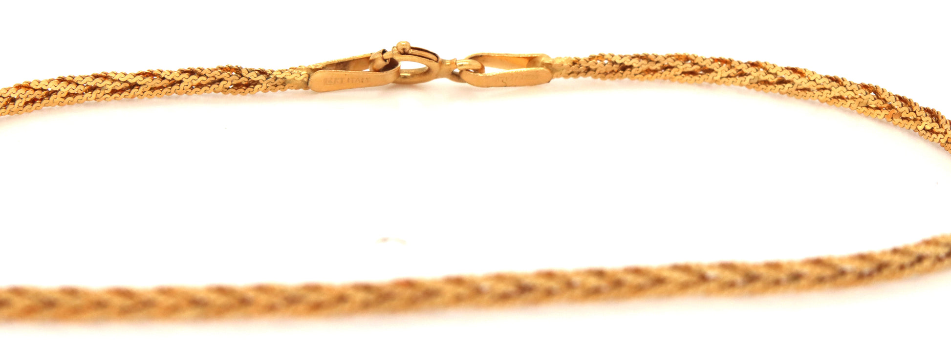 Italian 14kt yellow gold braided bracelet