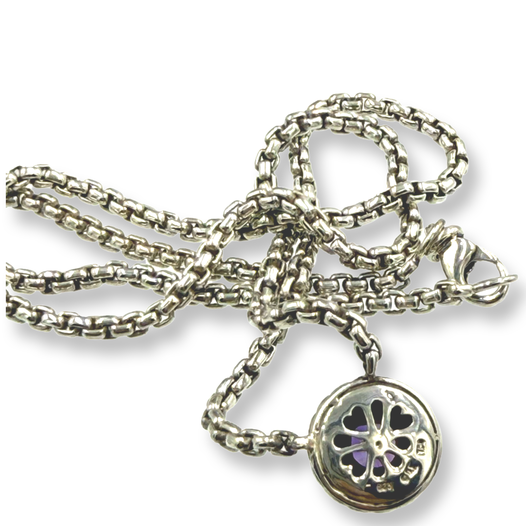 David Yurman Amethyst cookie necklace