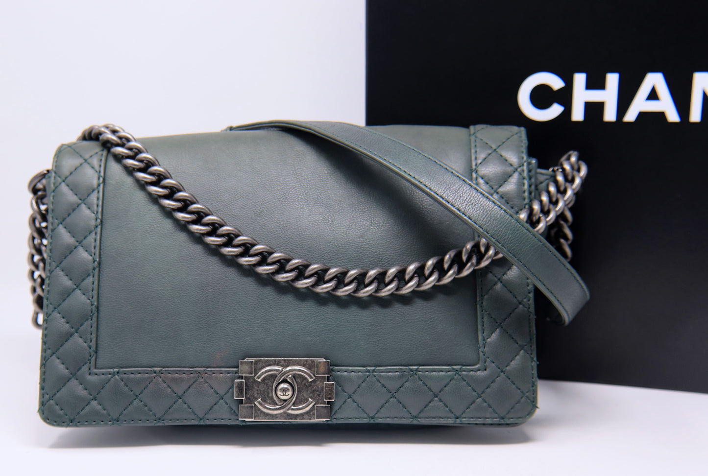 Chanel Boy Medium Reverso Calfskin Leather Shoulder Bag