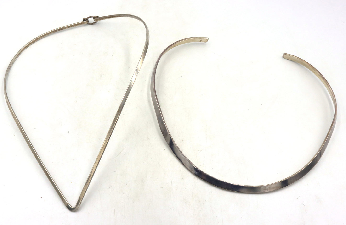 Group of vintage 925 sterling silver cuff collars