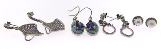 Lot of Sterling Silver Earrings