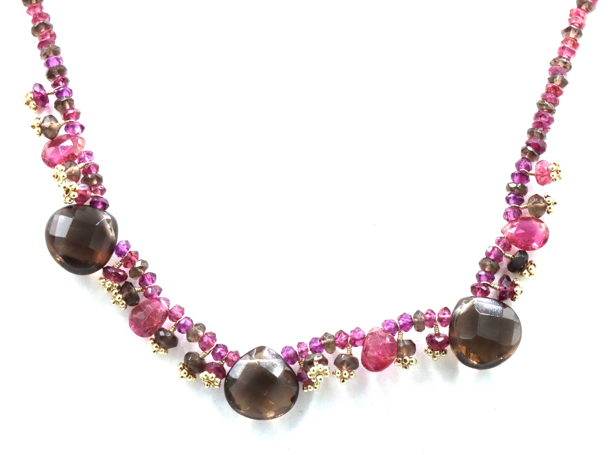 Garnet beaded necklace
